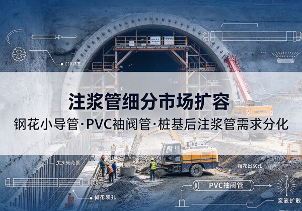 香坊注浆管细分市场扩容，隧道钢花小导管、PVC 袖阀管、桩基后注浆管需求分化